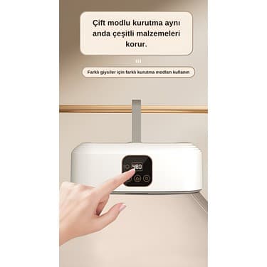 Royues 10 Kg A++ Isı Pompalı Kurutma Makinesi Hızlı Kurutma UV Mavi Işık Sterilizasyon Dijital Panel 7