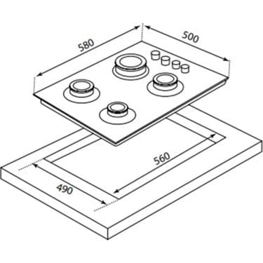 Kumtel Ankastre 2 Li Kumandalı Rustik Beyaz 5