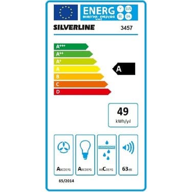 Silverline 3457 Soho Duvar Tipi 60 CM Davlumbaz siyah 5