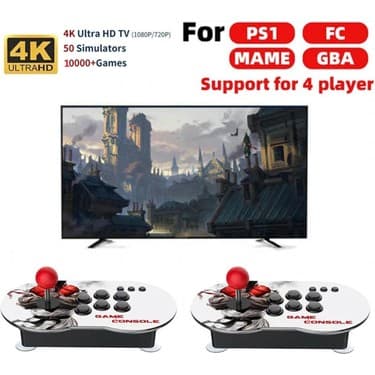 Gd 34 Retro Arcade Oyun Konsolu / 2 Joystick /10000 Oyun / 64G Hafıza / HDMI Bağlantılı 3