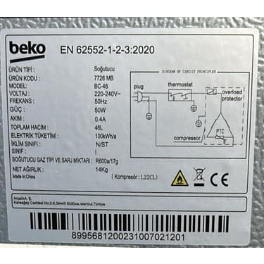 Beko 7724 MB Minibar Mini Buzdolabı 4