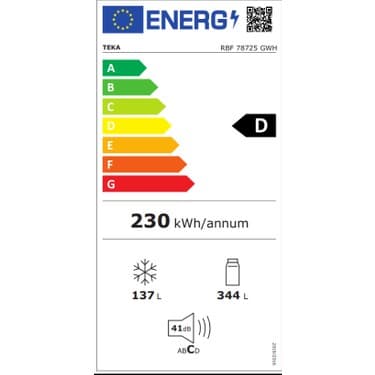 Teka - Rbf 78725 Gwh - Solo Kombi Nofrost Buzdolabı - 481 Lt - Beyaz Cam - 70 cm - 113400026 3