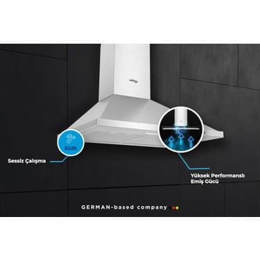 Tommatech TDP6001IM Piramid Duvar Tipi Davlumbaz 60 cm Inox 2