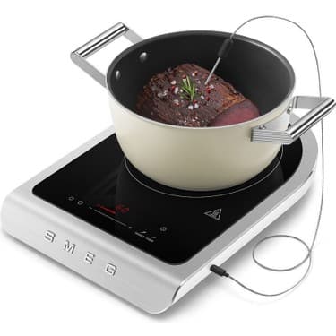 smeg Portatif Indüksiyonlu Ocak Mat Beyaz PIC01WHMEU 7