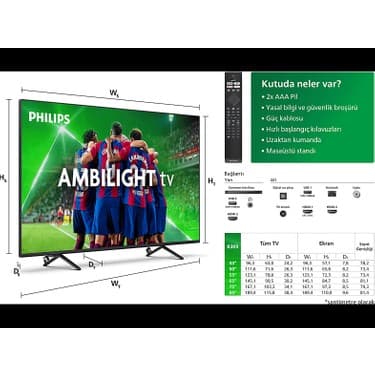 Philips 55PUS8309 55" 139 Ekran Uydu Alıcılı 4K Ultra HD Smart LED TV 2