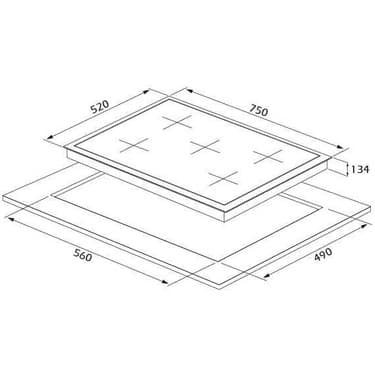 Silverline CS5364W01 Ankastre Cam Ocak 2