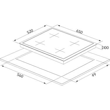 Silverline CS5665B01 Siyah Cam Ankastre Ocak 65 cm 2