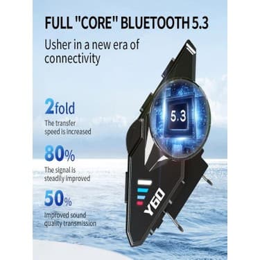 Deanb Y600 Ipx6 Su Geçirmez Rgb Bluetooth 5.3 Sesli Asistan Interkom Kask Kulaklığı 1000MAH 4