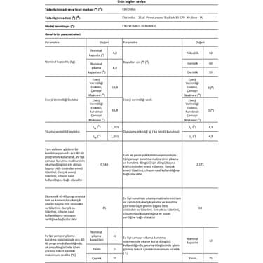 Electrolux EW7W368STI 1600 Devir 8kg / 4 kg Kurutmalı Çamaşır Makinesi 4