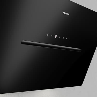 Kügerr D8 60 cm Siyah Cam Ankastre Sessiz Davlumbaz 3