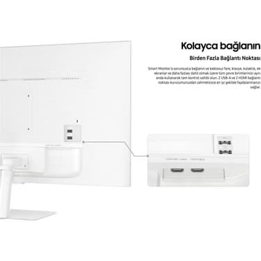 Samsung Akıllı Tv-monitör Tizen İşletim Sistemi 80cm Ekran 32" Wi-fi Bağlantı 4ms 60hz 1920 X 1080 Fullhd Smart Slim Monitör Tv 6