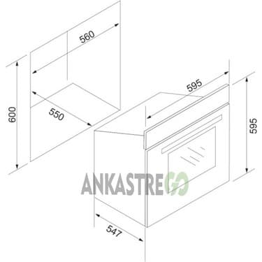 Silverline BO6501B01 - CS5343B01 Siyah Cam Ankastre Set 5