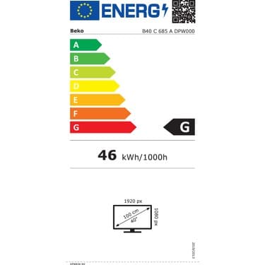 Beko B40 C 685 A 40" 101 Ekran Uydu Alıcılı Full HD Smart LED TV 7