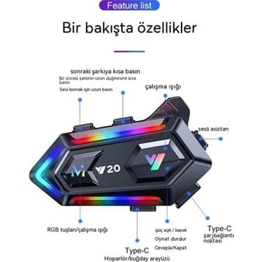 Motobir Y20 Bluetooth Intercom Seti 2