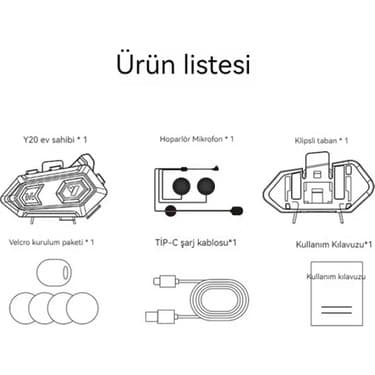 Motobir Y20 Bluetooth Intercom Seti 4