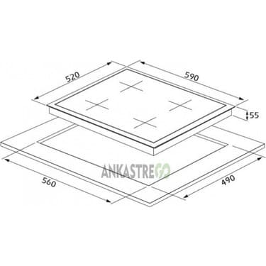 Silverline CS5335B01 - 3490 Oslo Siyah 2 Li Ankastre Set 5