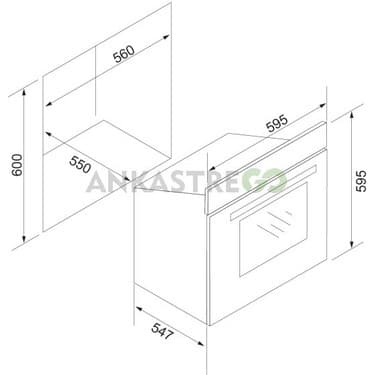 Silverline BO6504B01 S4 Ankastre Fırın Siyah 4