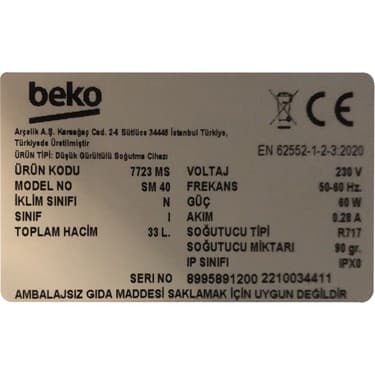 Beko 7723 MS 33 Lt No Frost Minibar, Mini Buzdolabı 4