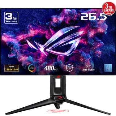 Asus ROG Swift PG27AQDP 26.5 inç 480Hz 0.03ms 2K QHD Adaptive Sync WOLED Gaming Monitör 4