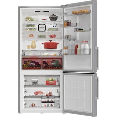 Grundig Grundıg Gpknd 615 I E Enerji Sınıfı 615 L Duo-No Frost Alttan Donduruculu Buzdolabı Inox 3