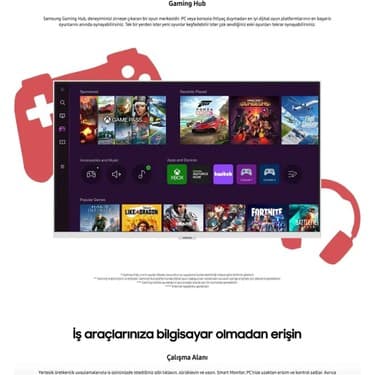 Samsung 27 Inc M5 FHD 60hz 4ms 1920 X 1080 FullHD Smart Slim Monitör TV Siyah 2