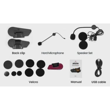 Blic Motosiklet Intercom 1500MAH Rgb Işıklı Su Geçirmez 2