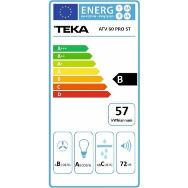 Teka Hak 625 ST Ankastre Fırın & ATV 60 Pro ST Davlumbaz & GBE 64002 KBC ST Ocak Seti - Gri 5