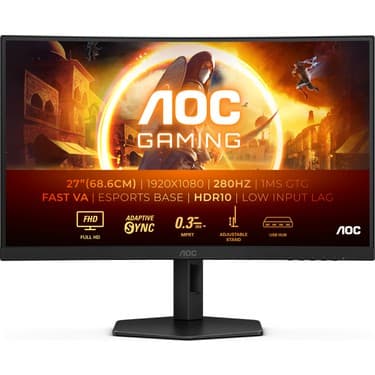 AOC 27# C27G4ZXU 0,3ms 280HZ HDMI Fast VA FHD Curved Monitör 2