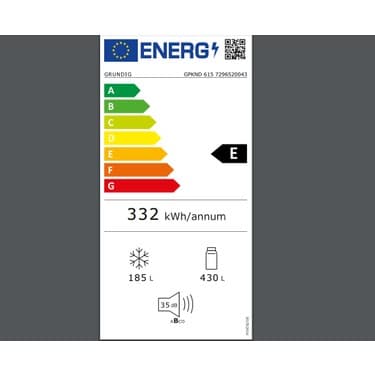 Grundig Grundıg Gpknd 615 I E Enerji Sınıfı 615 L Duo-No Frost Alttan Donduruculu Buzdolabı Inox 7