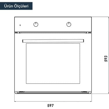 Kumtel Siyah 2'li Fırın ve Ocak Seti 4 Ocak Gözü ile Modern Mutfaklar İçin Uygun 5