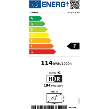 Toshiba 70QA5D63DT 70" 178 Ekran Dahili Uydu Alıcılı 4K Ultra HD Smart QLED TV 6