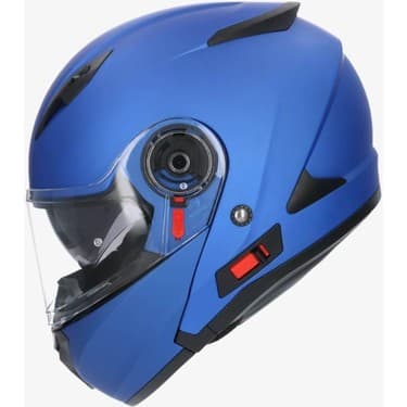 Moto Punto Shıro Flip Up 4132 SH-508SV Trıton Solidmat Blue Sunvizor M 2