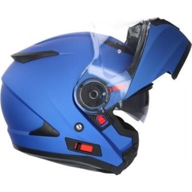 Moto Punto Shıro Flip Up 4132 SH-508SV Trıton Solidmat Blue Sunvizor M 3