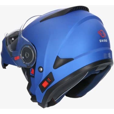 Moto Punto Shıro Flip Up 4132 SH-508SV Trıton Solidmat Blue Sunvizor M 5