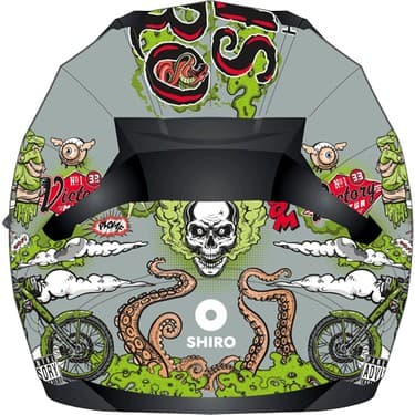 Shiro SH-667SV Blaster Oldskull Motosiklet Kaskı 2