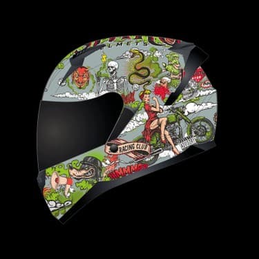 Shiro SH-667SV Blaster Oldskull Motosiklet Kaskı 5