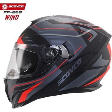 Kaly Scoyco Motosiklet Kaskı 869 Wind Tam Kapalı 2
