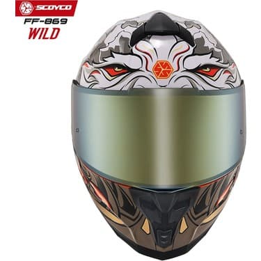 Kaly Scoyco Motosiklet Kaskı 869 Wild Tam Kapalı 2