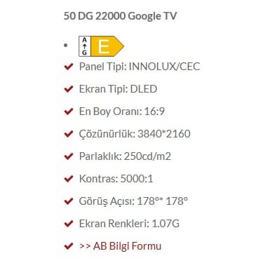 Dijitsu 50DG22000 50" 4K Ultra HD Smart Google LED TV (126 Ekran) 3