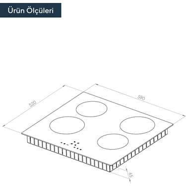 Kumtel 2'li Siyah İndüksiyonlu Ankastre Set (Fırın-Ocak) 4