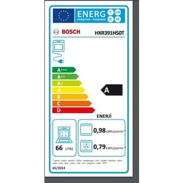 Bosch HXR391H51T A Enerji Sınıfı 66L Gazlı/elektrikli Solo Fırın 6