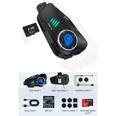 Prepare 500 mt Intercom 1080P Kamera Kayıt Özellikli Q-28-P 2 Eşleşmeli 32GB Hafıza Kartı Hediyeli Wireless 5