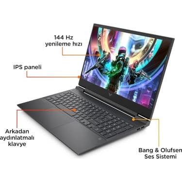 Hp Victus W16-S1018NT Amd Ryzen 7-8845HS Aı 96GB Ddr5 4tb SSD 8gb/ RTX4060 WINDOWS11PRO 16.1\ 2