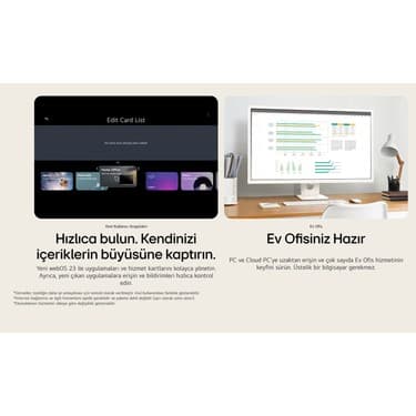 LG Webos Akıllı Tv Wi-Fi Apple-Android Bağlantı IPS 1920X1080 Fulhd 32 Inç 80 Ekran Smart Monitör Tv+ Logitech Kablosuz Klavye + Hareketli Duvar Montaj Aparatı 8