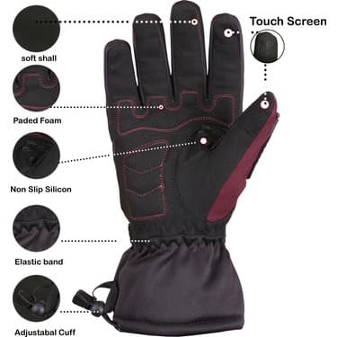 Kamfan Su Geçirmez ve Dokunmatik Ekranlı Kış Motosikleti Eldivenleri 4