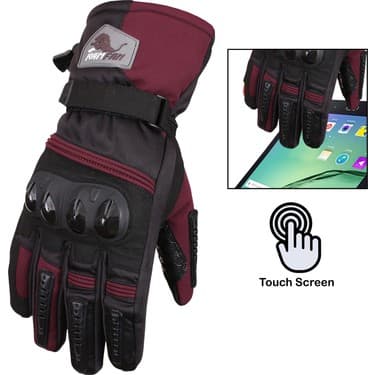 Kamfan Su Geçirmez ve Dokunmatik Ekranlı Kış Motosikleti Eldivenleri 5