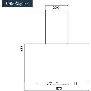 Kumtel Beyaz Cam Davlumbaz Da6-833 3