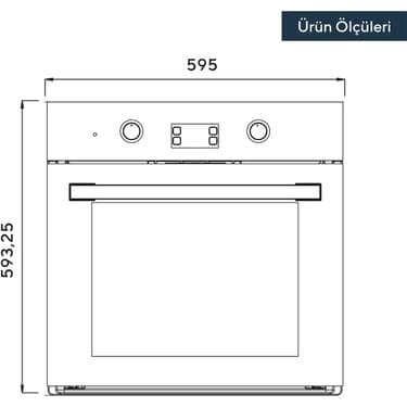 Kumtel Beyaz Cam Ankastre Fırın B66-S2 MT 3