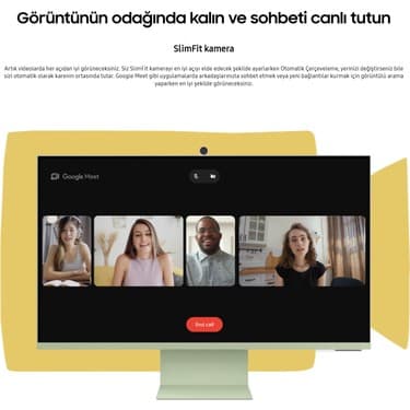 Samsung Kameralı Akıllı, Zarif Premium Tasarım 32'' 4K Mükemmel Görüntü Kalitesi Hepsi Bir Arada Akıllı TV-Monitör + Onerous Hareketli Askı Aparatı 4