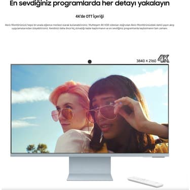 Samsung Kameralı Akıllı, Zarif Premium Tasarım 32'' 4K Mükemmel Görüntü Kalitesi Hepsi Bir Arada Akıllı TV-Monitör + Onerous Hareketli Askı Aparatı 6